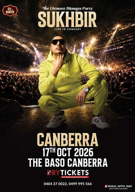 SUKHBIR Live In Concert Canberra 2026